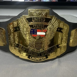 WCW USA Heavy Wrestling Champion replica cintura figure giocattolo 1999 con custodia - Foto 1 di 13