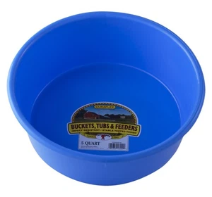 Little Giant 5 Quart Heavy Duty Plastic Berry Blue Utility Pan Livestock Feeding - Picture 1 of 1