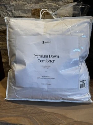 NWOT Quince Premium White Duck Down Comforter Lightweight King Cal King - Image 1 of 2