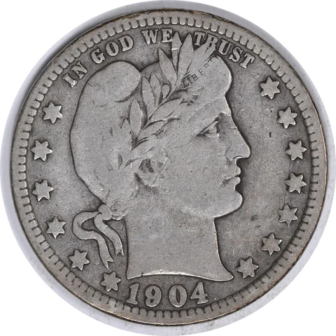 1904-O Barber Silver Quarter F Uncertified #302 Cover