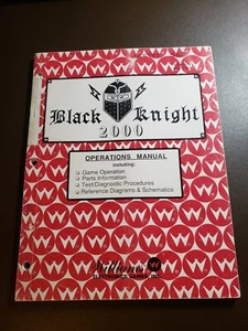 Williams BLACK KNIGHT 2000 Manuale Pinball Originale (DIFETTOSO LEGGERE DESCRIZIONE) - Foto 1 di 7