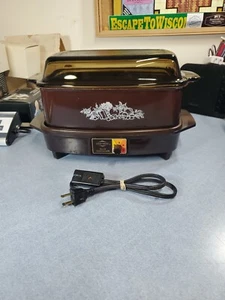 West Bend Slo Cooker Slow 84114 Autumn Harvest Amber Glass Lid TESTED No Chips - Picture 1 of 8