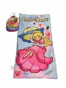 Rare Nintendo Super Mario PRINCESS PEACH Kid Sleeping Bag and Carry Bag/Backpack - Picture 1 of 15