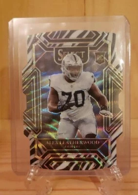 2021 Panini Select Zebra Die-cut Alex Leatherwood RC - Image 1 of 2