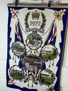 QE II linen banner/towel No longer available By Olive Mayer 1977 19 x 27 Linen - Picture 1 of 11