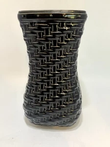 Longaberger Woven Reflections Black 4"X8" Vase or Utensil Holder - Picture 1 of 5