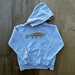 WEST LYFE SUPER SOFT COZY FISH GRAPHIC Women’s Heather Gray Pullover Hoodie sz S - Picture 1 of 9