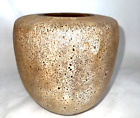 West Elm Mandarin Pale Orange Mouth-Blown Vase W/Coral Sands Texture New