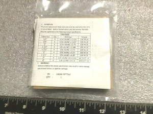 Bray Flow-Tek 2 Inch 3 Piece Ball Valve Body Seal Kit PN: 140200-7077754J - Picture 1 of 4