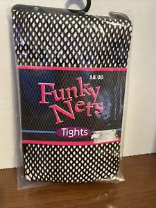 Funky Nets Women’s Fishnet Tights One Size 4’10”-5’10” 95-160 lbs *NEW SEALED* - Picture 1 of 3