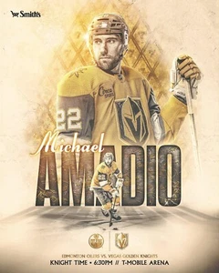 💛Vegas Golden Knights vs Edmonton Oilers Poster Program 2/6/24 - Amadio - Picture 1 of 1