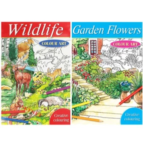 BEAUTIFUL Colour Therapy Relax Colouring Book Books DOODLE ART WILDLIFE FLOWERS - Bild 1 von 13