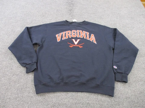 Champion Virginia Cavaliers Sweatshirt Adult L Blue Pullover Long Sleeve Mens Cover