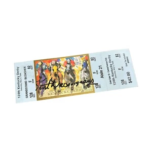 Kent Desormeaux Signed 1998 Ticket! 3x Kentucky Derby Winning Horse Jockey! - Picture 1 of 3