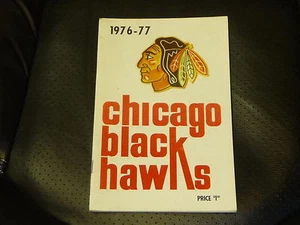 1976 1977 CHICAGO BLACK HAWKS HOCKEY MEDIA GUIDE YEARBOOK EX - Picture 1 of 2