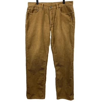 RALPH LAUREN Chino Pants Men's Size 36 x 30 Brown Corduroy 650 Straight 5 Pocket - Image 1 of 4