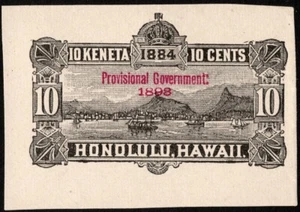 Hawaii Postal Stationery Scott #U14 Mint (Blue Inside) 10 Cents Black Cut Square - Picture 1 of 2