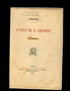 (Charles Hermite). JUBILE DE M. HERMITE 1822-1892 - Imagen 1 de 1