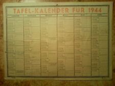INTROVABILE CALENDARIO TEDESCO DEL 1944 : ' TAFEL - KALENDER FUR 1944  ' !!!!!