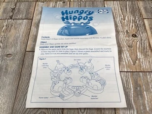 Hungry Hippos 2006 Edition Replacement / Spare Instructions - Hasbro / MB Games - Picture 1 of 2