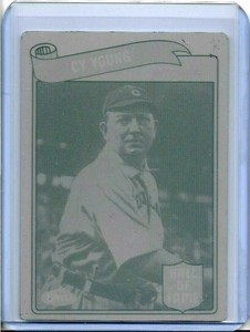 1/1 CY YOUNG 1989 SWELL BASEBALL GREATS CARD #5 PRINTING PLATE CLEVELAND SPIDERS