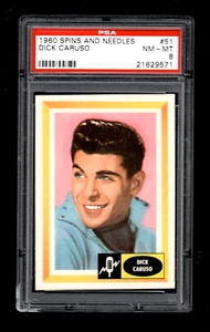 1960 Fleer Spins and Needles #51 Dick Caruso PSA 8 - Picture 1 of 2