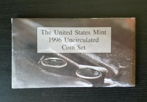Two Sets of 1996 US Mint Set With Rare 1996-W Dime and COA- L@@k Cover
