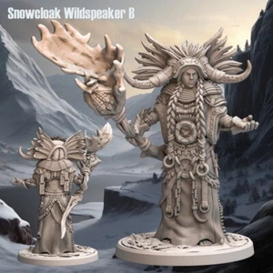 Snowcloak Wildspeaker B - Frost Tribe - D&D or Wargaming Miniature 32mm - Picture 1 of 1