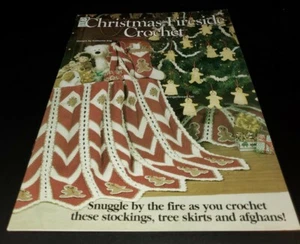 BZ33 HOUSE OF WHITE BIRCHES 1997, CHRISTMAS FIRESIDE CROCHET LEAFLET - 6 DESIGNS - Picture 1 of 2