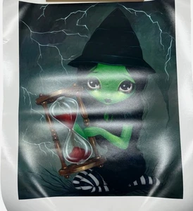 raro poster clessidra stampa arte strega verde Jasmine Becket-Griffith 16x20 LEGGI - Foto 1 di 8