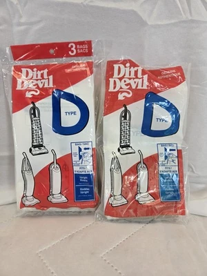 5 Genuine Dirt Devil Type D Vacuum Bags 3-670147-001 -3 Sealed And 2 in Open Bag - Image 1 of 3