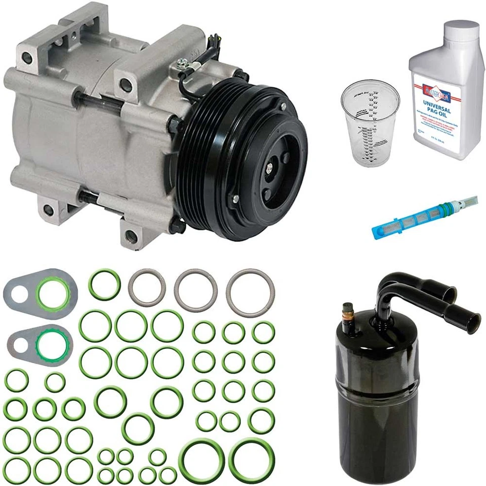 For Ford Mustang 2007-2009 Omega AC Compressor w/ A/C Repair Kit DAC - Image 1 of 1
