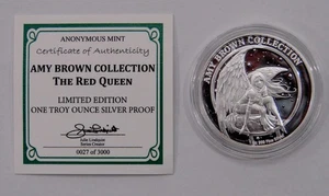 Amy Brown Collection Red Dragon 1 oz. .999 Silver Round - Anonymous Mint - Picture 1 of 3