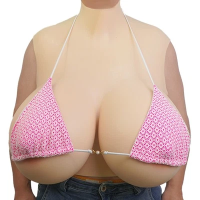 Silicone Breast Form Plate Fake Boobs Silicone Gel Filler X Cup Crossdresser - Bild 1 von 4