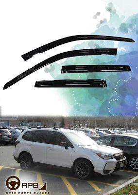 Para Subaru Forester 14-18 Deflector Ventana Viseras Protector Ventilación Protector Intemperie Foto 1 de 4