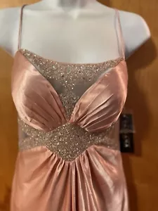 Faviana Pearl Pink Prom Evening Special Occasion Dress Size 6 Spaghetti Straps - Picture 1 of 12