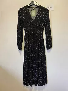 H&M Mama Schwangerschaft Midi Kleid IN Gepunktet SCHWARZ XS (PH152) - Bild 1 von 4