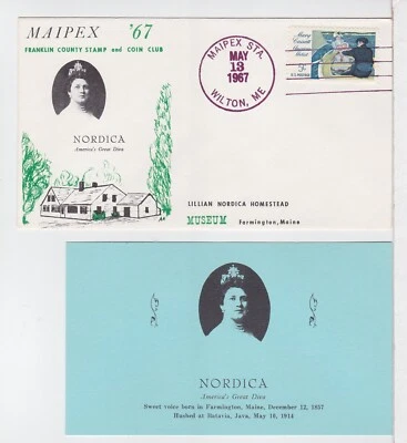 TurtlesTradingPost- Maine - Wilton, ME 1967- Maipex Show Cancel Honoring Nordica - Image 1 of 3