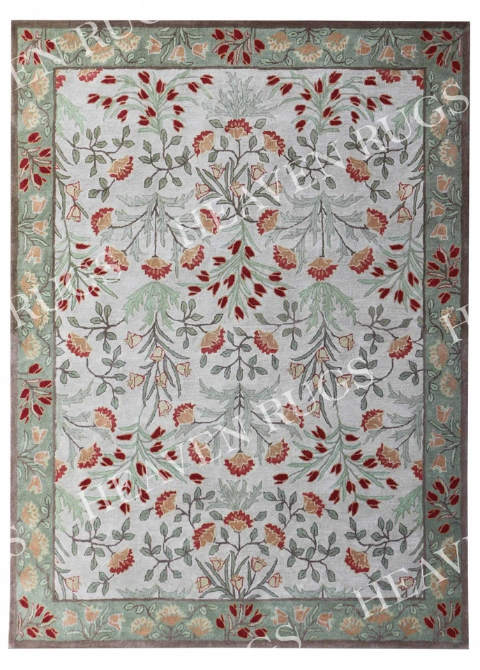 Adeline Multi Handmade Traditional Design Tufted Wool Area Rug & Carpet - Image 1 of 4