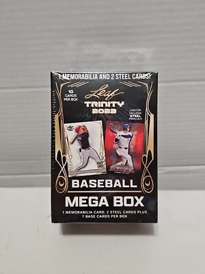 2023 Leaf Trinity Baseball Factory Sealed MEGA Box Blaster 1 Memorabilia 2 Steel - Image 1 of 4