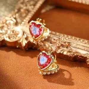 Exquisite Accessoires Doppelseitige Liebe Perle Imitation Ohrringe Für Frauen - Bild 1 von 7