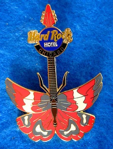 CHICAGO HOTEL USA  BUTTERFLY INSECT GUITAR SERIES 2004 Hard Rock Cafe PIN LE - Picture 1 of 1