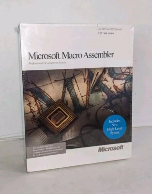 NEW Microsoft Macro Assembler Professional Development DOS OS/2 5.25" disk 1991 - Image 1 of 4