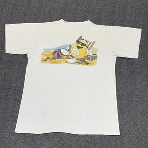 Vintage 90s M&M’s Candy Beach White Promo Tee Size Large - Picture 1 of 9