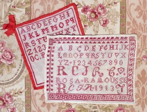 DUO ALTER ABZEDARE MARKER, alte Stickerei mit Kreuzstichen - Bild 1 von 7