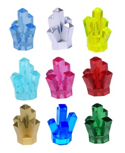 ☀NEW Lego Lot 9 CRYSTAL Rock Power Miner Minifig Gem Jewel Treasure Crystals Set - Picture 1 of 10