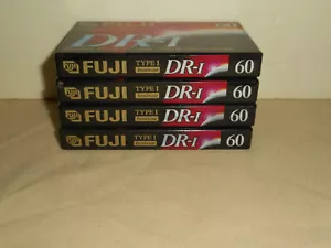 4 Fuji DR-1 60 Minuten leere Audiokassetten Kassetten NEU versiegelt - Bild 1 von 10