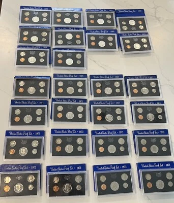 United States Proof Set Coins Lot of 26 Sets - 1969, 1971, 1972 Sealed Cases - Image 1 of 4