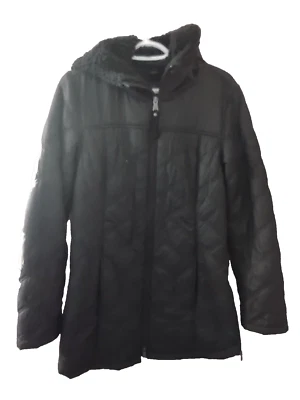 PRANA «ESLA» с капюшоном флис подкладка пуховик пальто ~ черный ~ Размер средний ~ W23202233 - Изображение 1 из 4