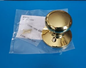 Schlage F170PLY605 Plymouth einseitiger DUMMY-Knauf mit Schrauben, poliertes Messing - Bild 1 von 5